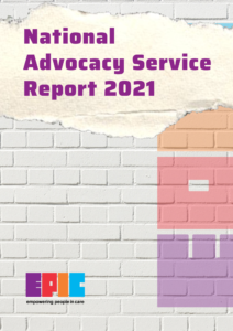 Cover of our 2021 National Advocacy Service Report.