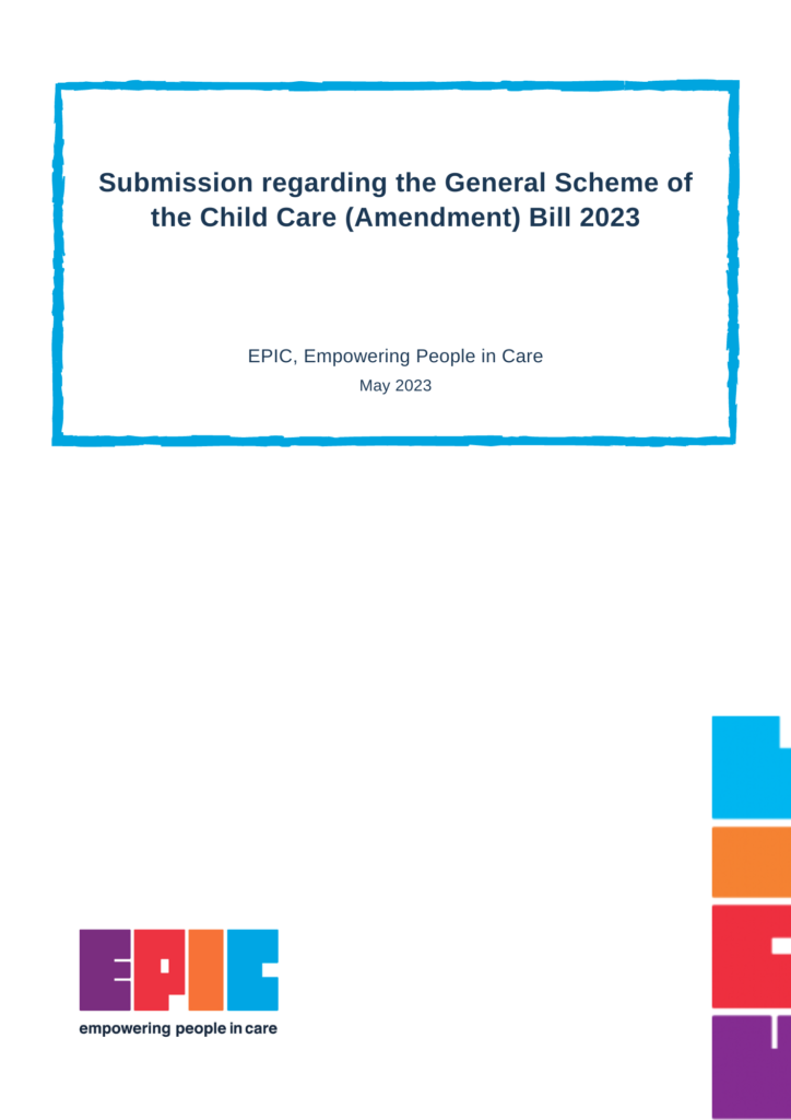 Cover for our submission regarding the General Scheme of the Child Care (Amendment) Bill 2023.